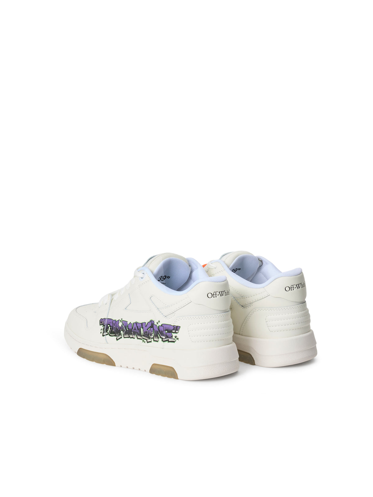 OFF WHITE Out Of Office “For Walking” Art Sneakers WHITE/PURPLE OF06004510