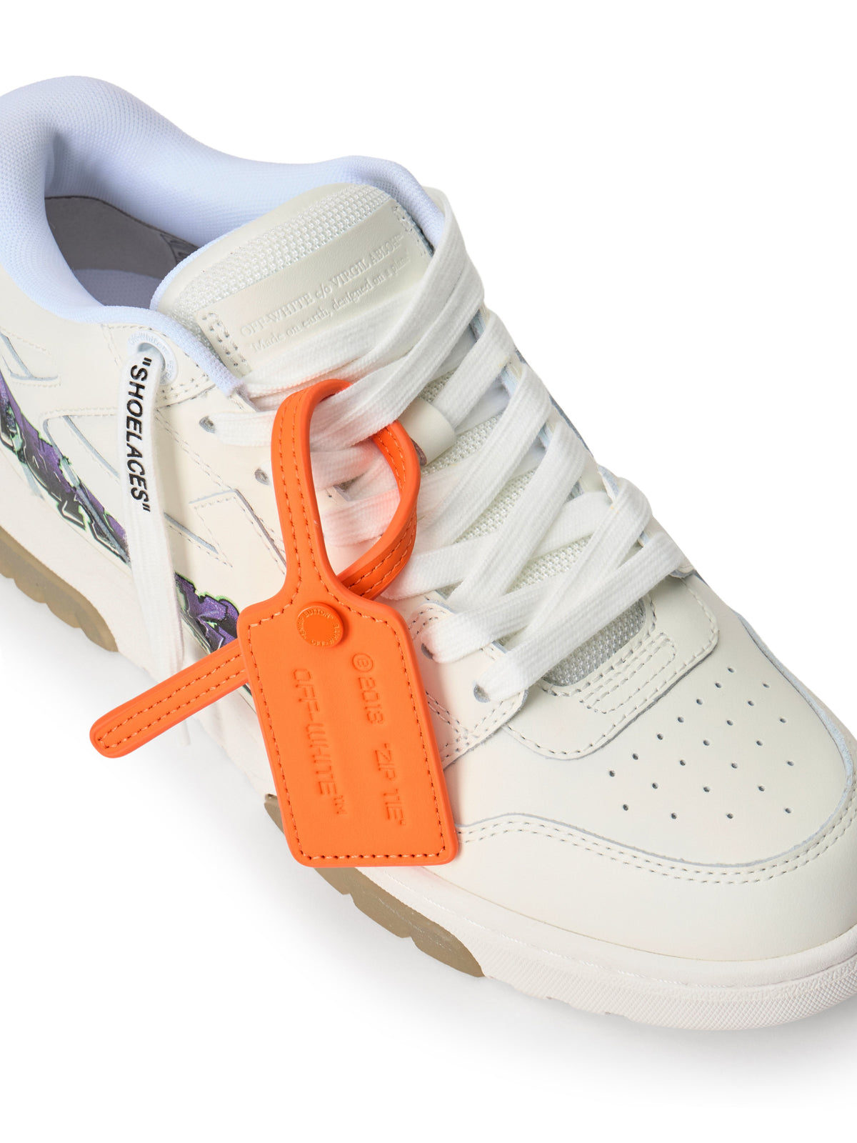 OFF WHITE Out Of Office “For Walking” Art Sneakers WHITE/PURPLE OF06004510
