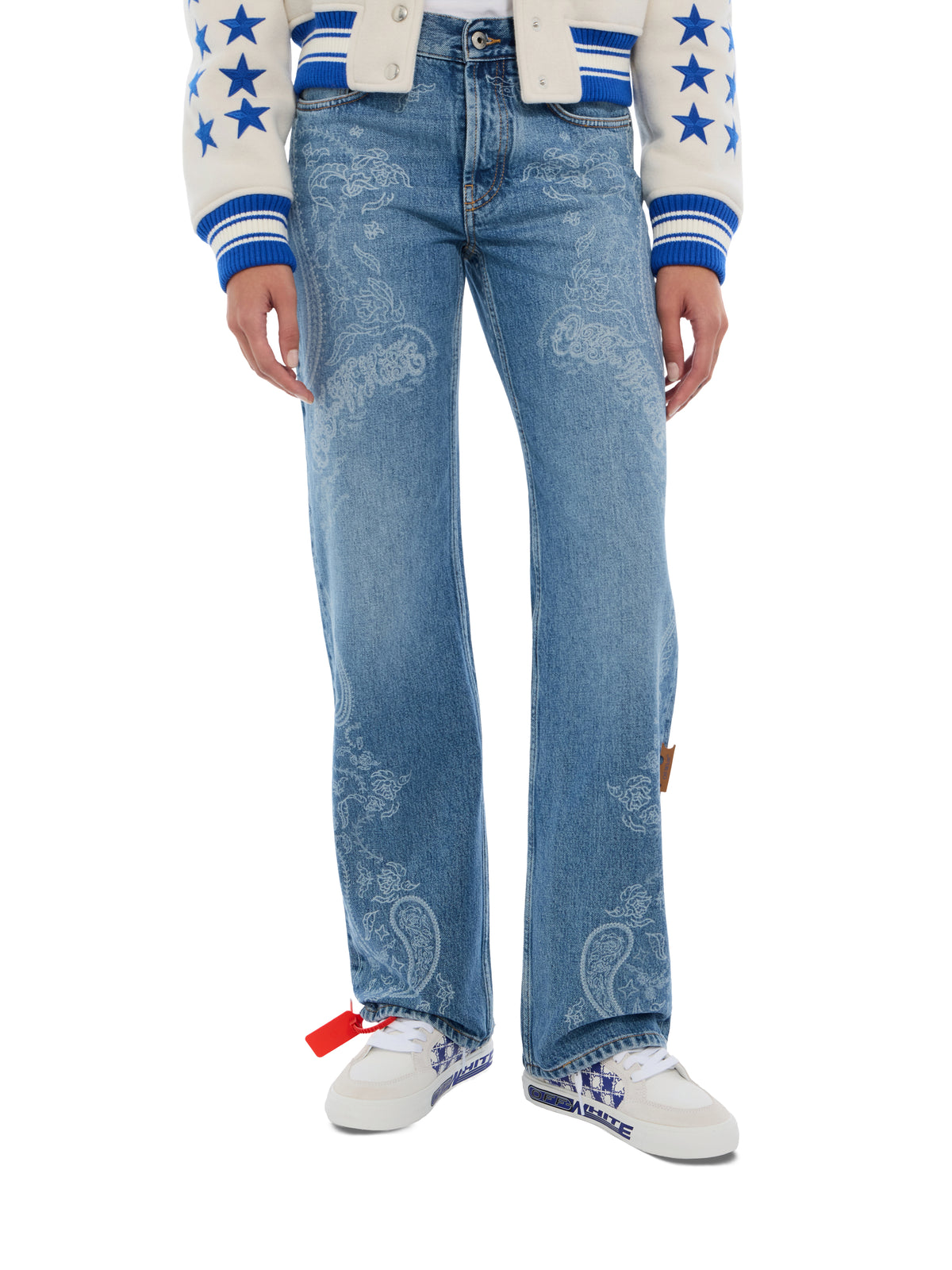 OFF WHITE Vulcanized Low Sneakers WHITE/NEO BLUE OF06007101