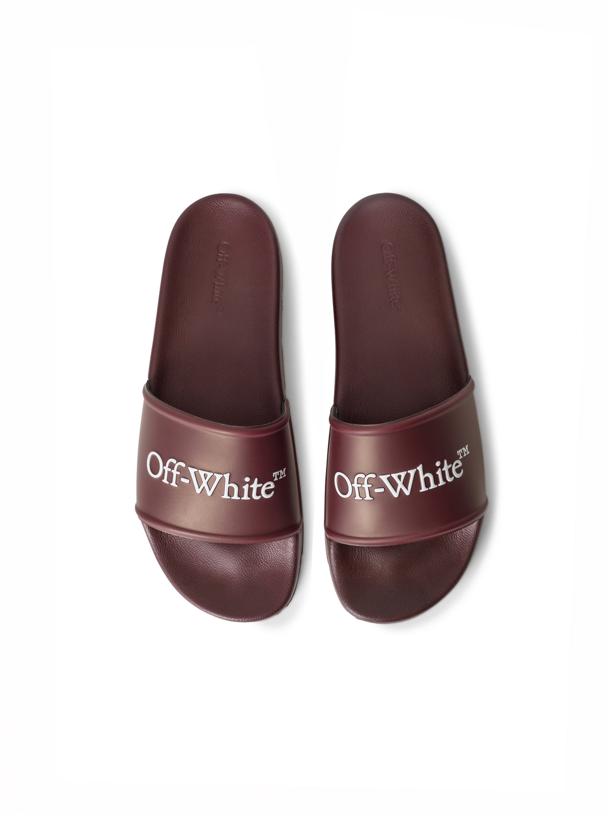 OFF WHITE Bookish Sliders BURGUNDY/WHT OF06096601