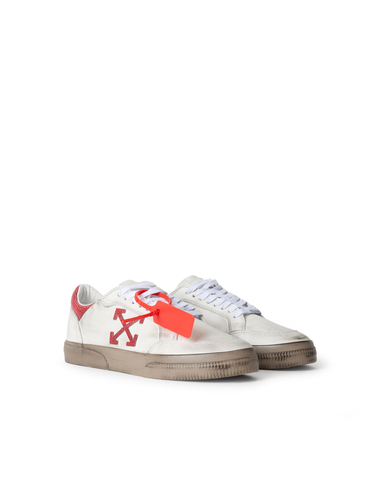 OFF WHITE Vulcanized Low Worn Out Sneakers VINTAGE WHITE/HAUTE RED OF06386609