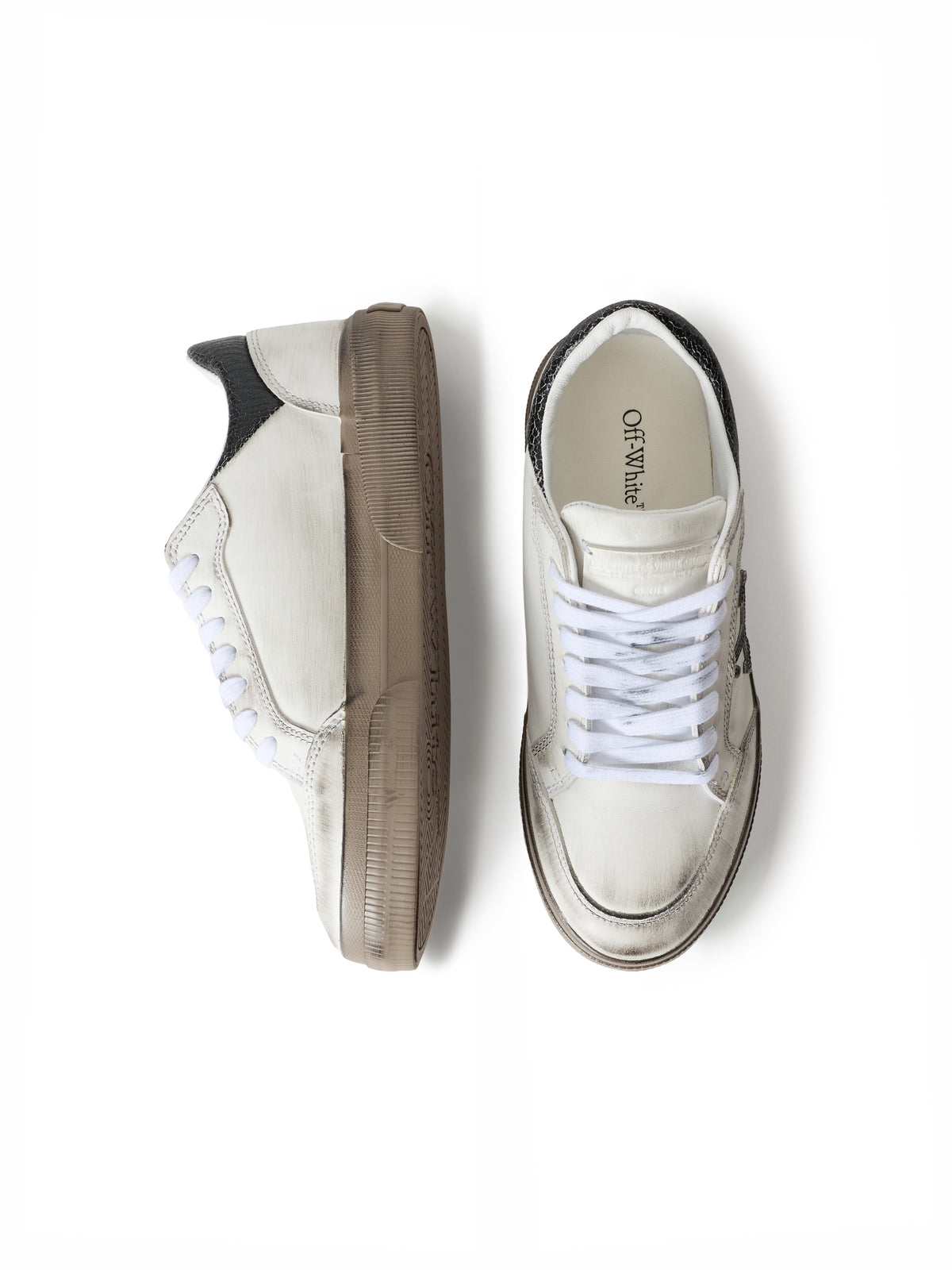 OFF WHITE Vulcanized Low Worn Out Sneakers VINTAGE WHITE/BLACK OF06387001