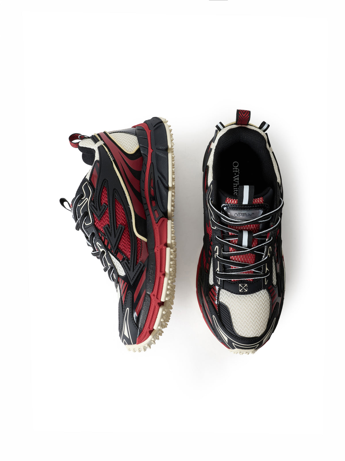 OFF WHITE Be Right Back Sneakers Black/Flame Red OF06557001