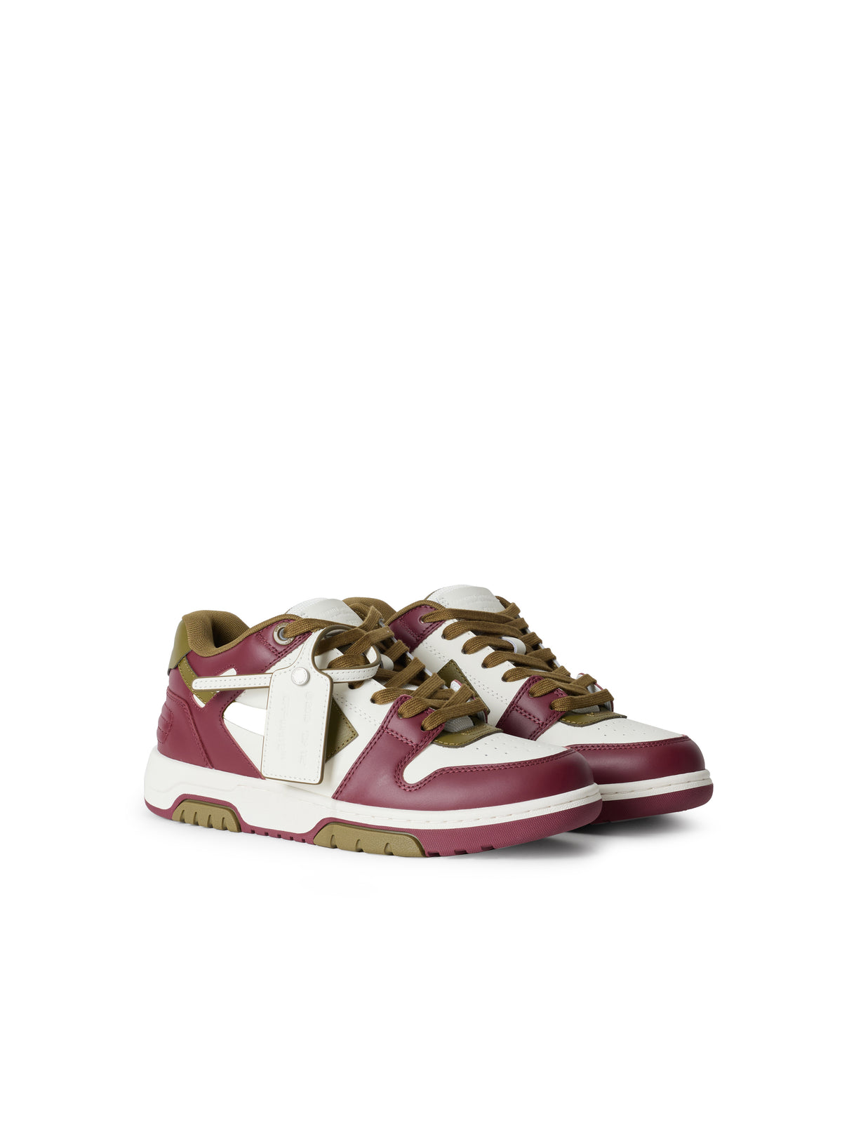 OFF WHITE Out Of Office Sneakers Burgundy/Forest Green OF06561609
