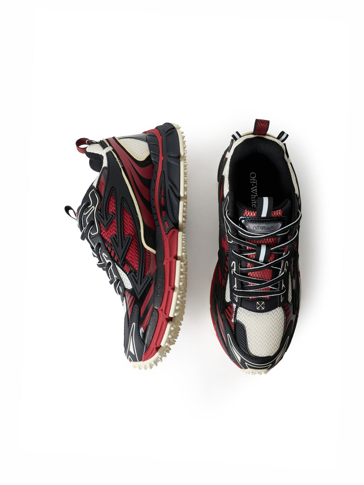 OFF WHITE Be Right Back Sneakers Black/Flame Red OF06566001