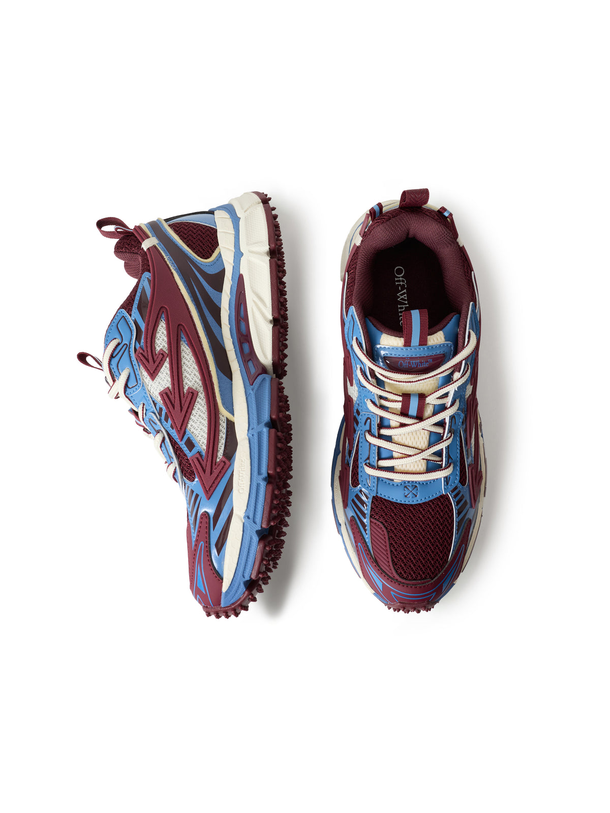 OFF WHITE Be Right Back Sneakers Burgundy/Dusty Blue OF06566609