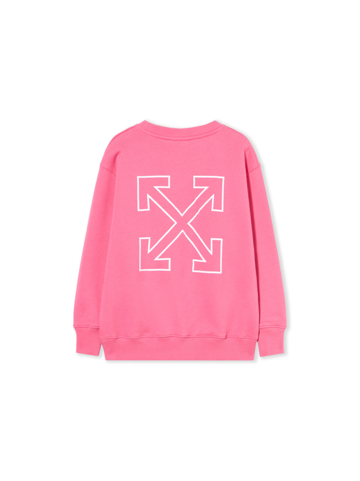 Arrow Outline Flock Crew Logo Sweatshirt