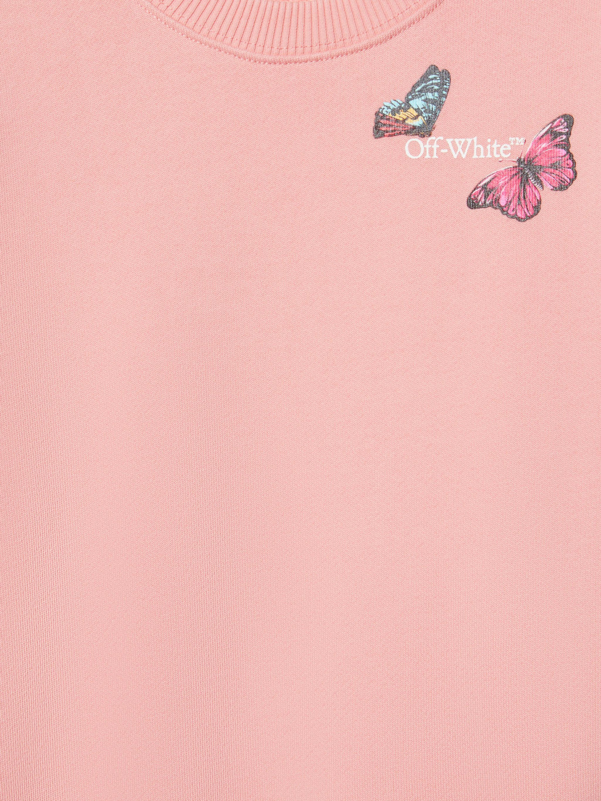 OFF WHITE Arrow Butterfly Crewneck PINK OGBA001S25FLE005