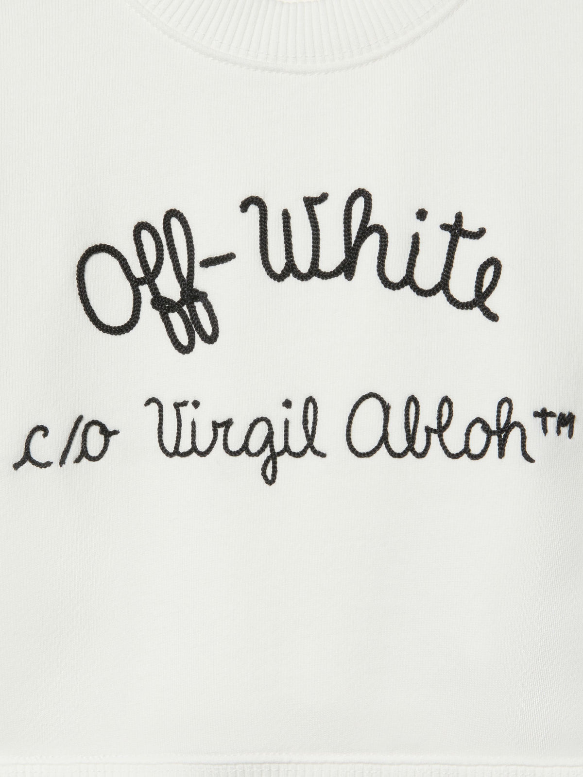 OFF WHITE Ringer Sweatshirt WHITE OGBA013S25FLE001