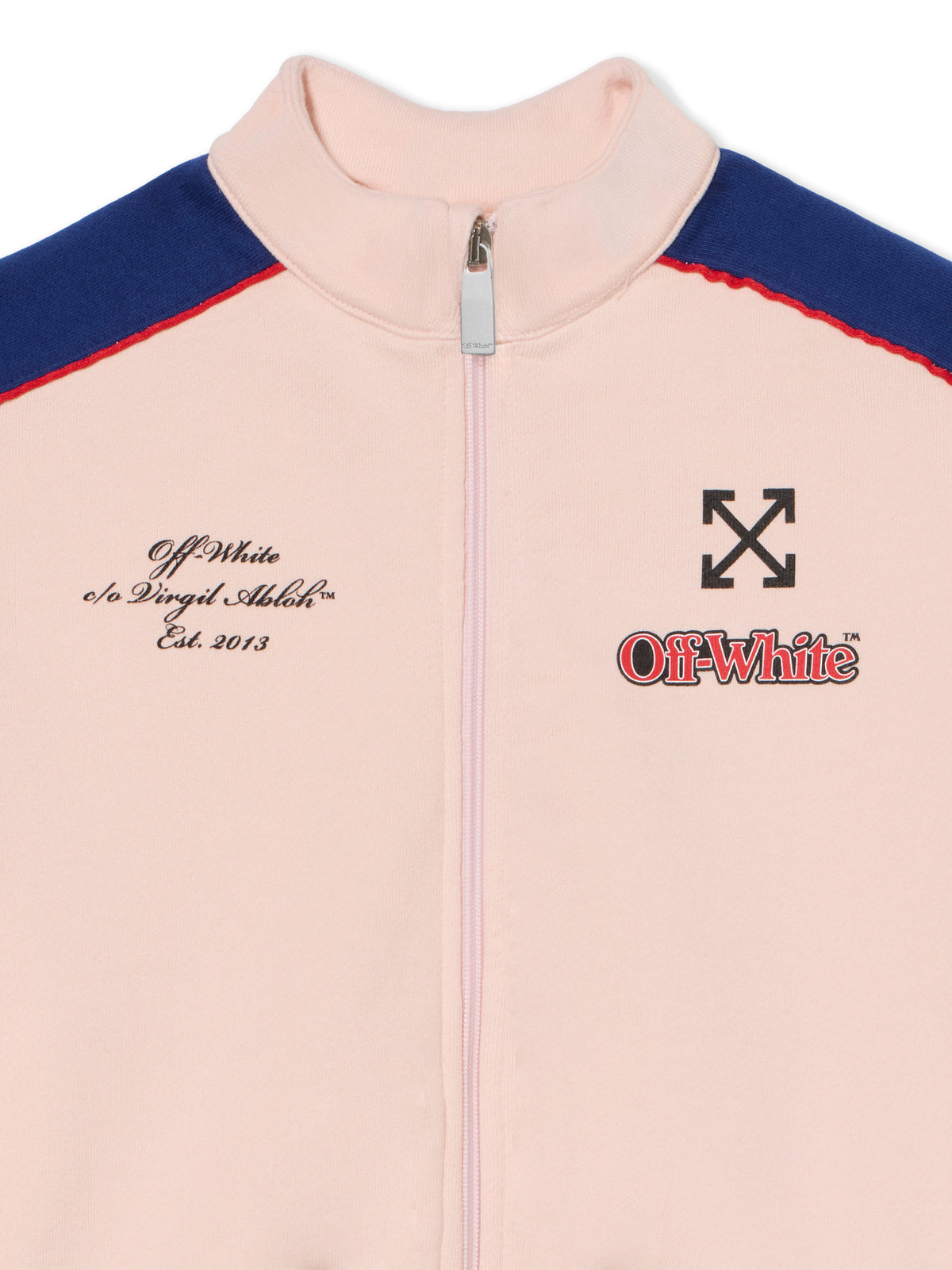OFF WHITE Soccer Track Zip Up Jacket SOFT PINK - RED OGBD001F25FLE001