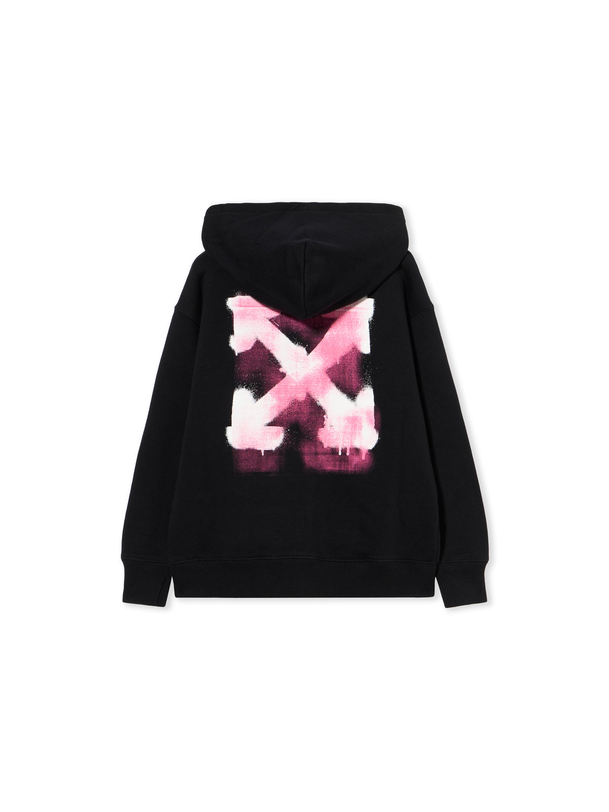 OFF WHITE Arrow Spray Hoodie Zip Up BLACK - FUCHSIA OGBE001F25FLE001