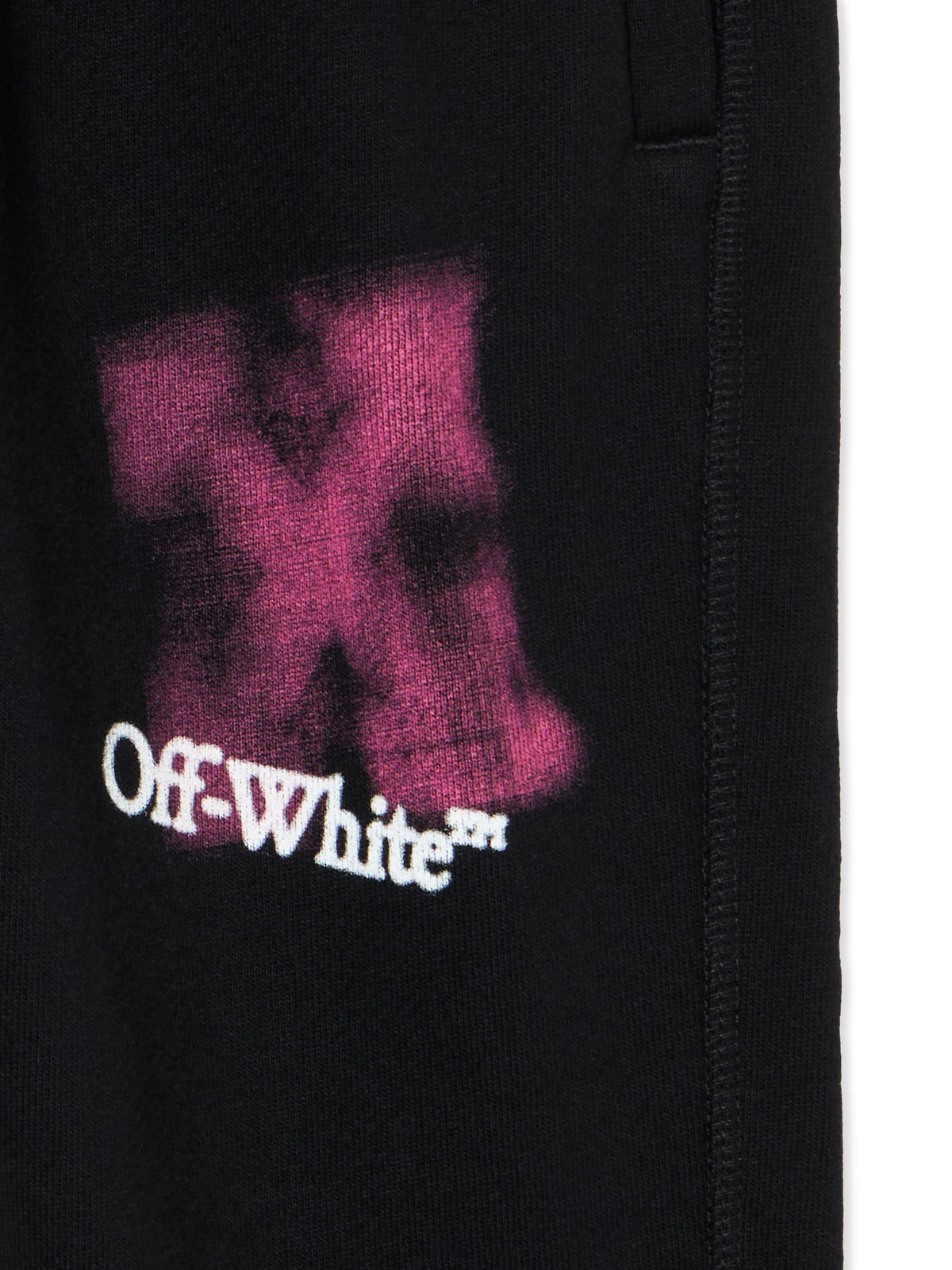OFF WHITE Arrow Spray Sweatpants BLACK - FUCHSIA OGCH001F25FLE001
