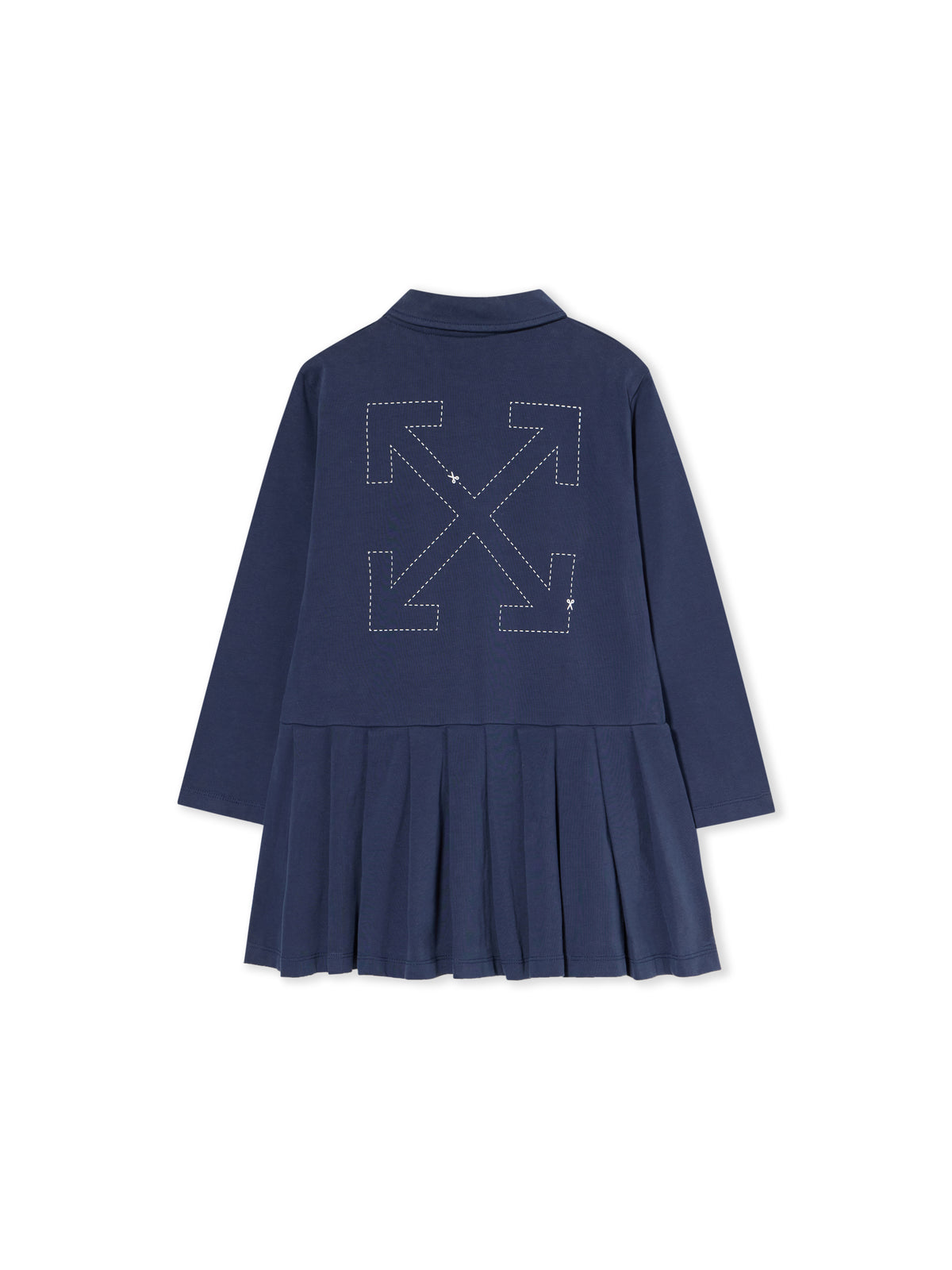 OFF WHITE Arrow Dotline Polo Dress NAVY BLUE - WHITE OGDH005F25JER001