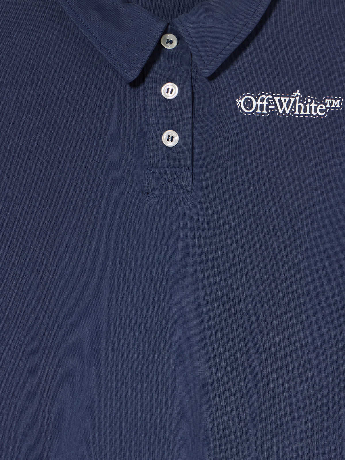 OFF WHITE Arrow Dotline Polo Dress NAVY BLUE - WHITE OGDH005F25JER001