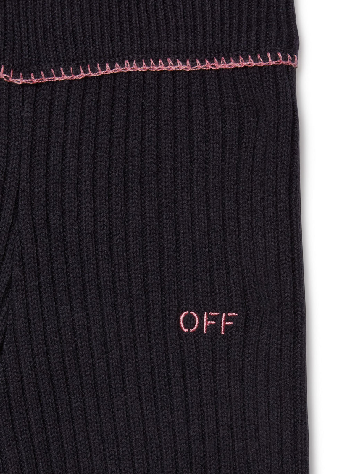 OFF WHITE Off Stamp Clear  Rib Pant BLACK OGHG001F24KNI001
