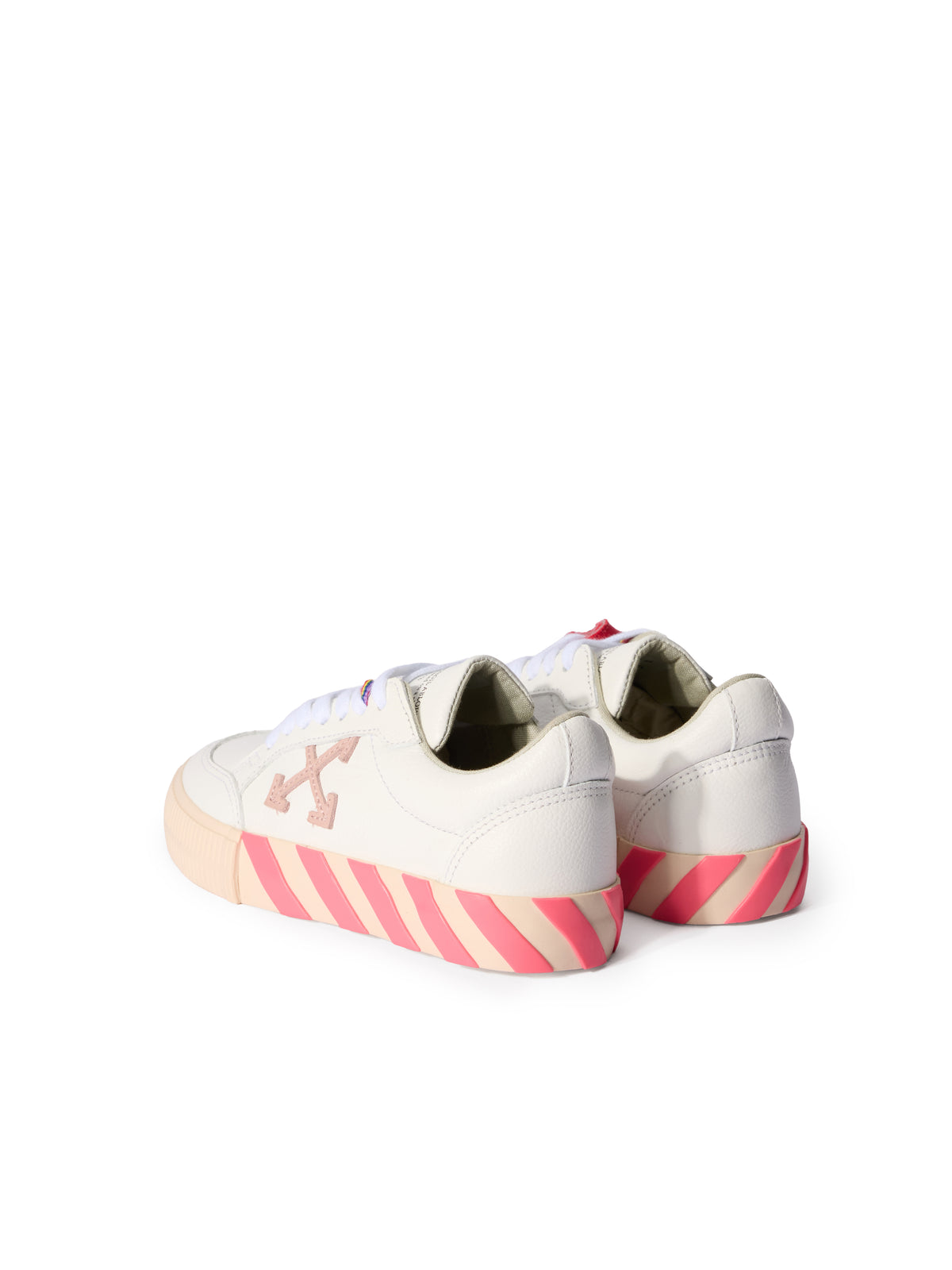 OFF WHITE Vulcanized Low-Top Sneakers WHITE - ROSE PINK OGIA001F25LEA003