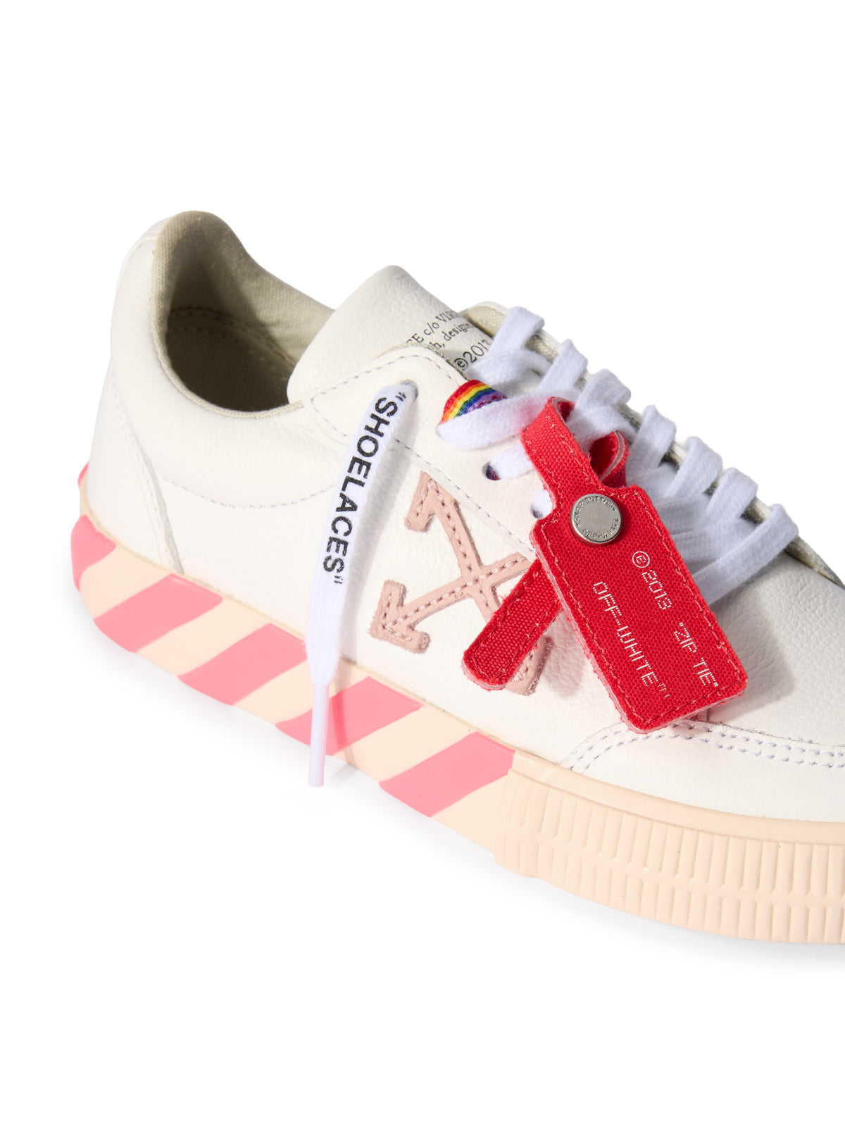 OFF WHITE Vulcanized Low-Top Sneakers WHITE - ROSE PINK OGIA001F25LEA003