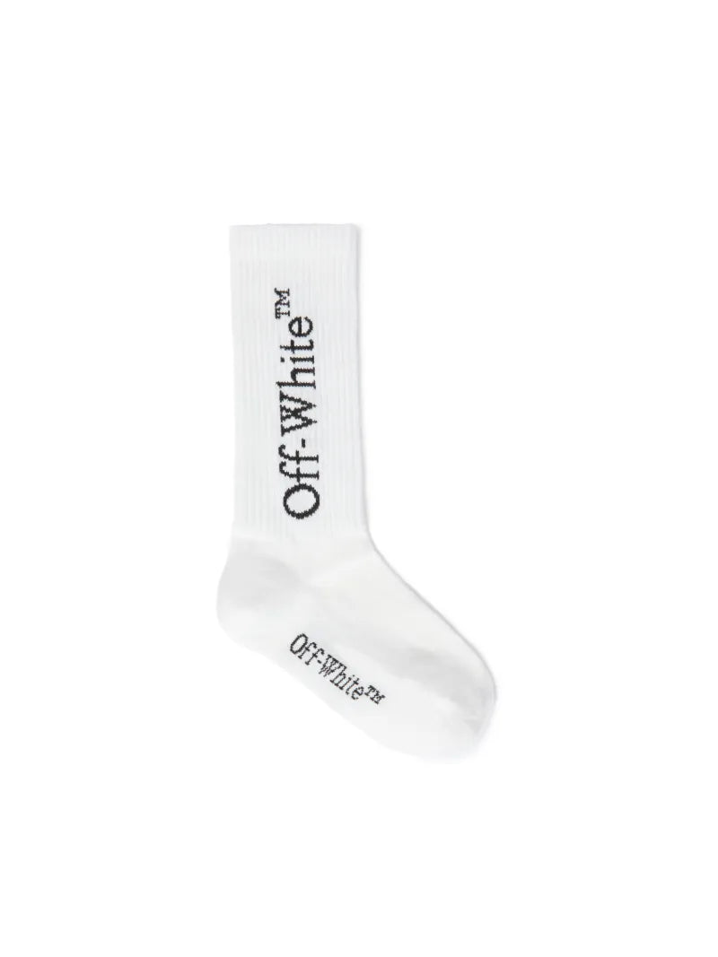 OFF WHITE Bookish Long Socks WHITE - BLACK OGRA003S25KNI001