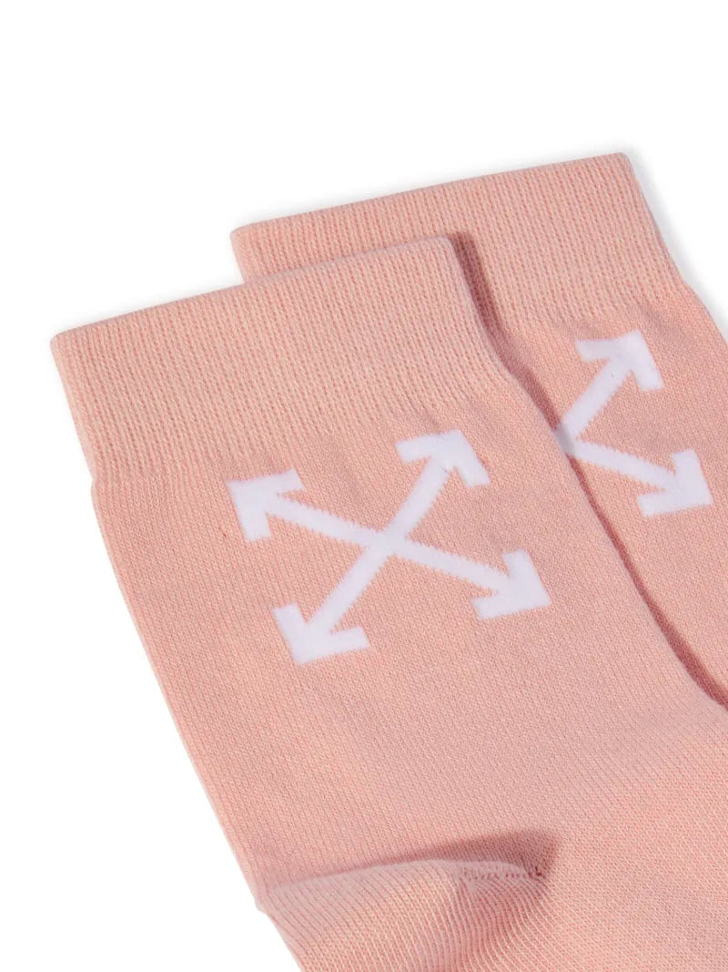 OFF WHITE Arrow Mid-Height Socks PINK OGRA004S25KNI001