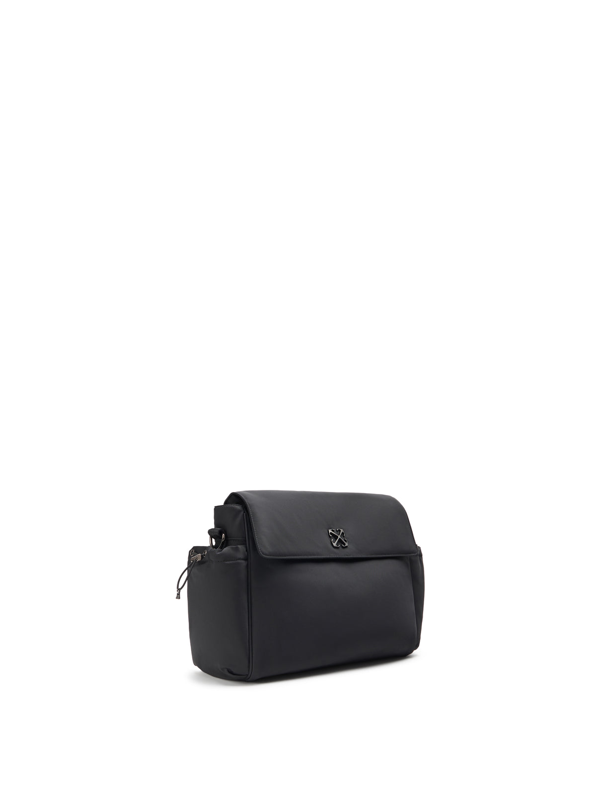 OFF WHITE Arrow Soft Jitney Diaper Bag BLACK OGXE001C99FAB001