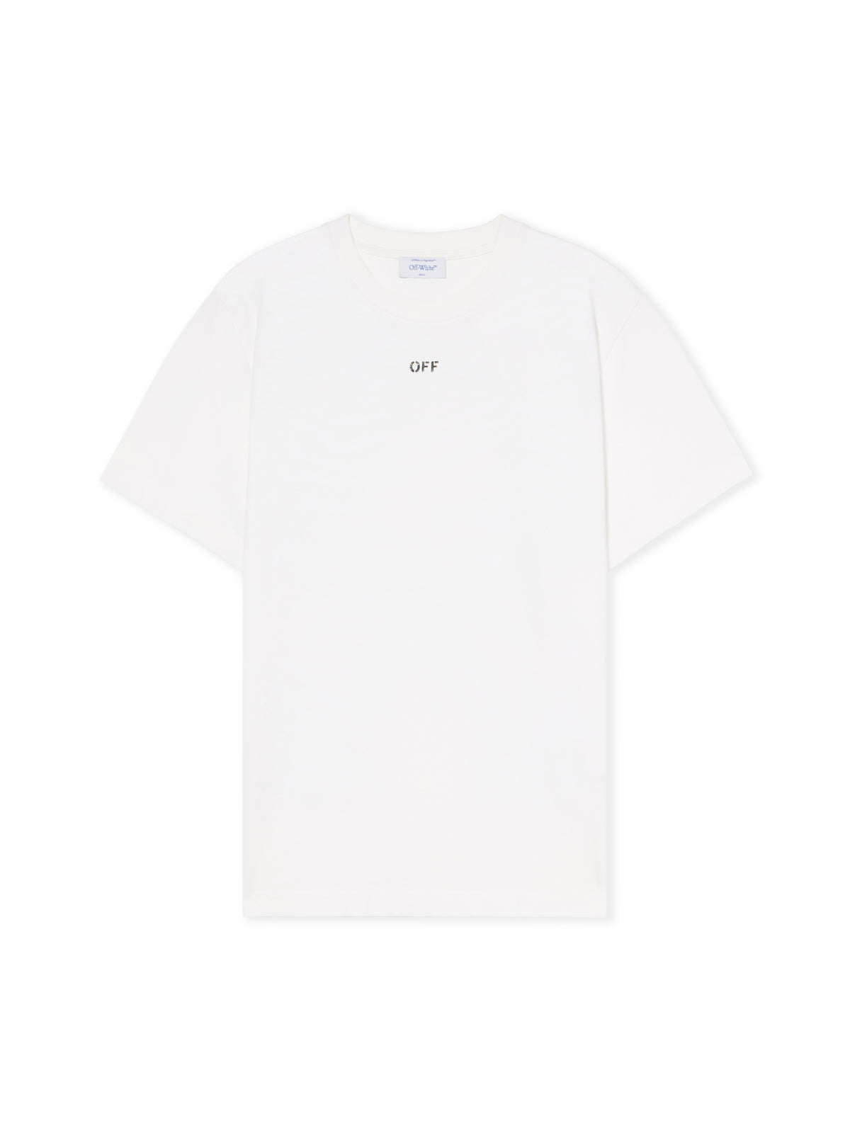OFF WHITE Newspaper Arrow Slim Logo Tee WHITE - BLACK OMAA027F25JER005