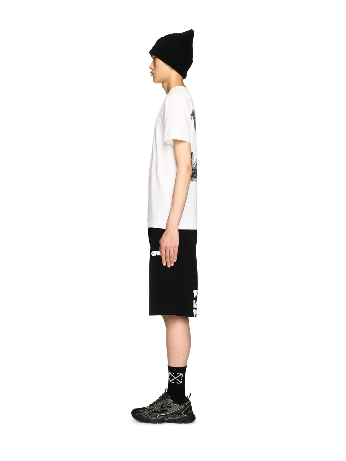 OFF WHITE White Spray Arrow T-Shirt WHITE OMAA027S25JER00B