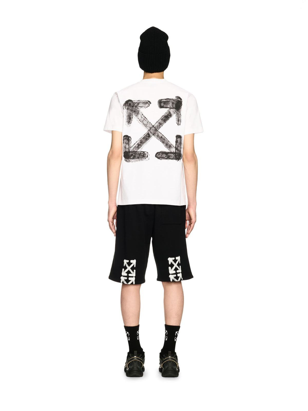 OFF WHITE White Spray Arrow T-Shirt WHITE OMAA027S25JER00B