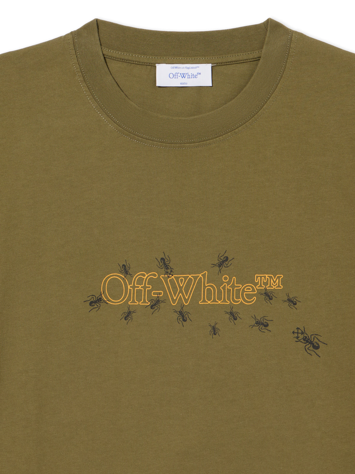 OFF WHITE Ants Arrow T-Shirt WINTER MOSS - YELLOW OMAA027S25JER00D