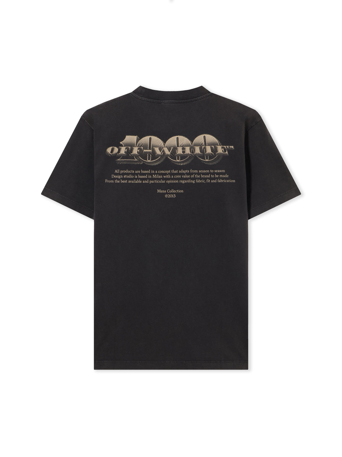 OFF WHITE Martyrdom T-Shirt VINTAGE BLACK - CREME BRULÉE OMAA027S25JER00E