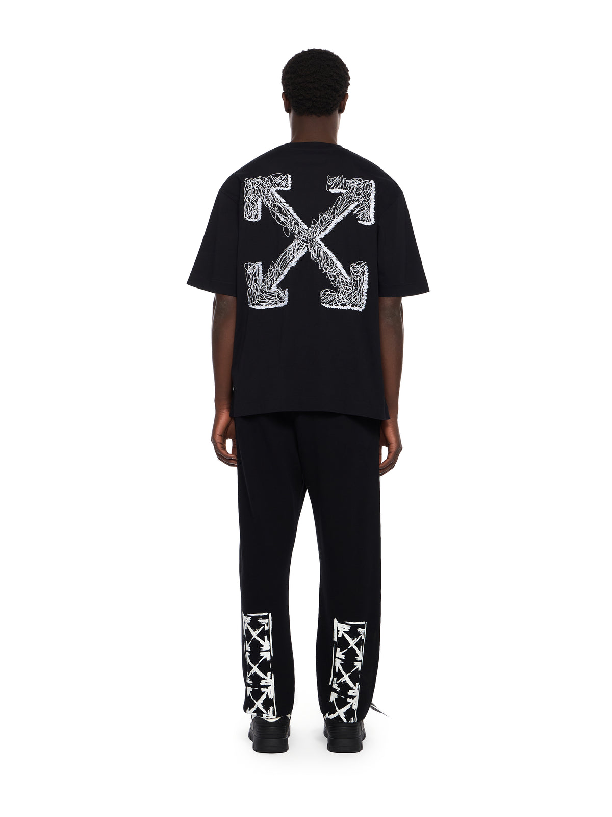 OFF WHITE Scribble Arrow Skate Logo T-Shirt BLACK - WHITE OMAA120F25JER00C