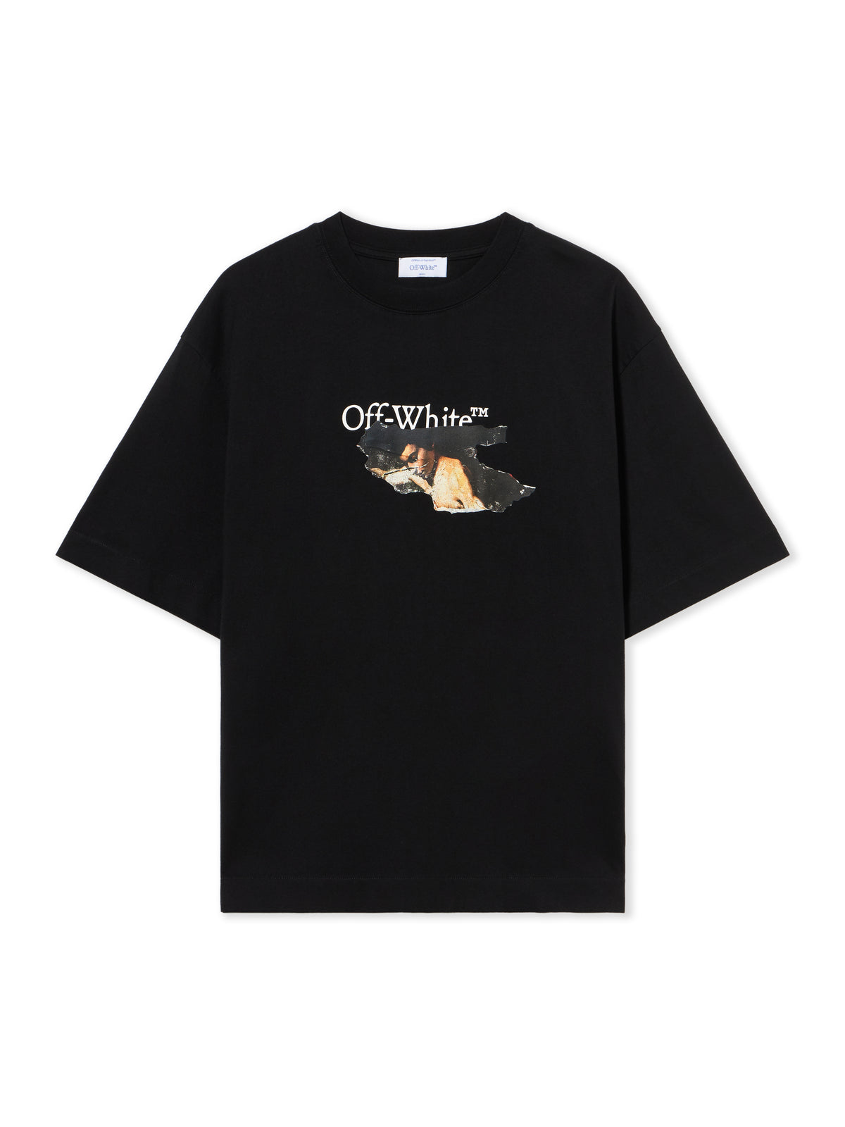 OFF WHITE Paint Arrow Skate Logo Tee BLACK - WHITE OMAA120F25JER00U