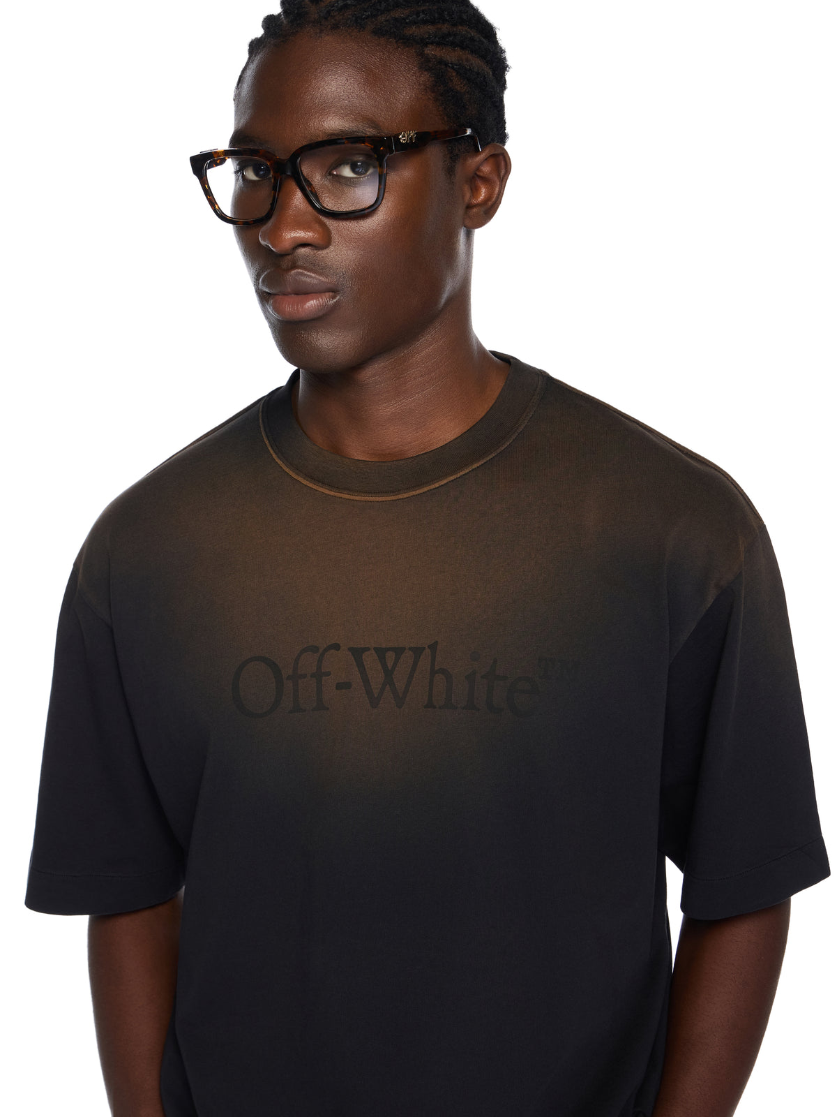 OFF WHITE Laundry Skate Logo Tee DIRTY BLACK - DIRTY BLACK OMAA120F25JER00X