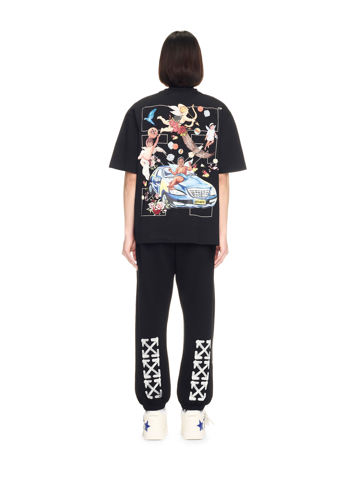 OFF WHITE Fresco Arrow Skate S/S Tee BLACK OMAA120S25JER003