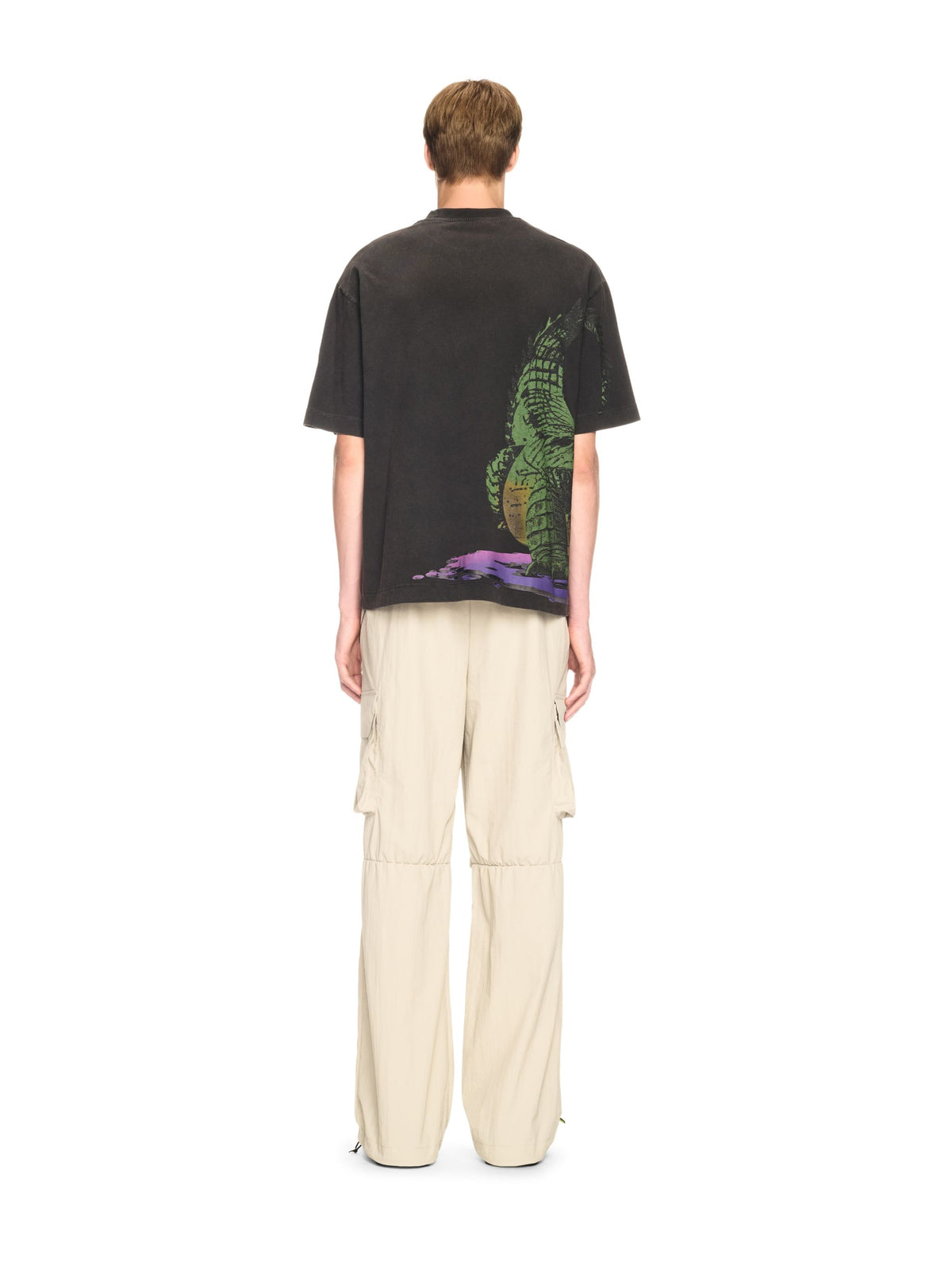 OFF WHITE Big Croco Skate S/S Tee BLACK OMAA120S25JER006