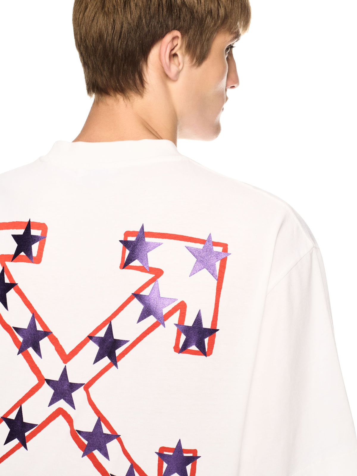 OFF WHITE Star Arrow Skate S/S Tee WHITE OMAA120S25JER008