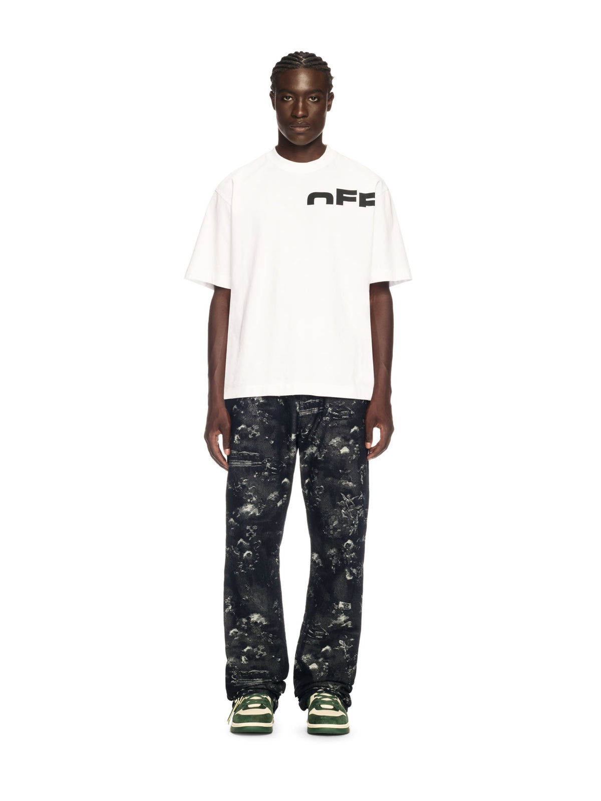 White Off Split T-Shirt