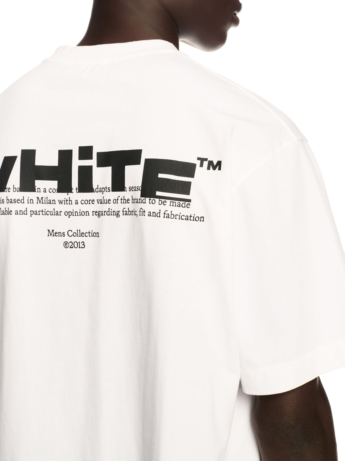 OFF WHITE White Off Split T-Shirt WHITE OMAA120S25JER00B