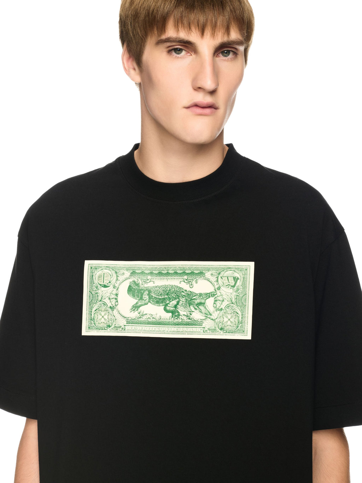 OFF WHITE Banknote Arrow Skate S/S Tee BLACK OMAA120S25JER00C