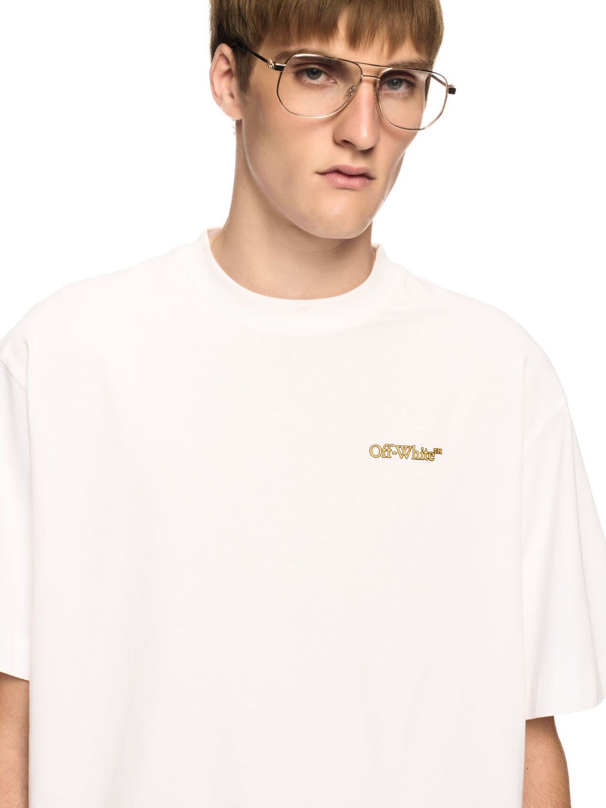 OFF WHITE White Tape Arrow T-Shirt WHITE OMAA120S25JER00D