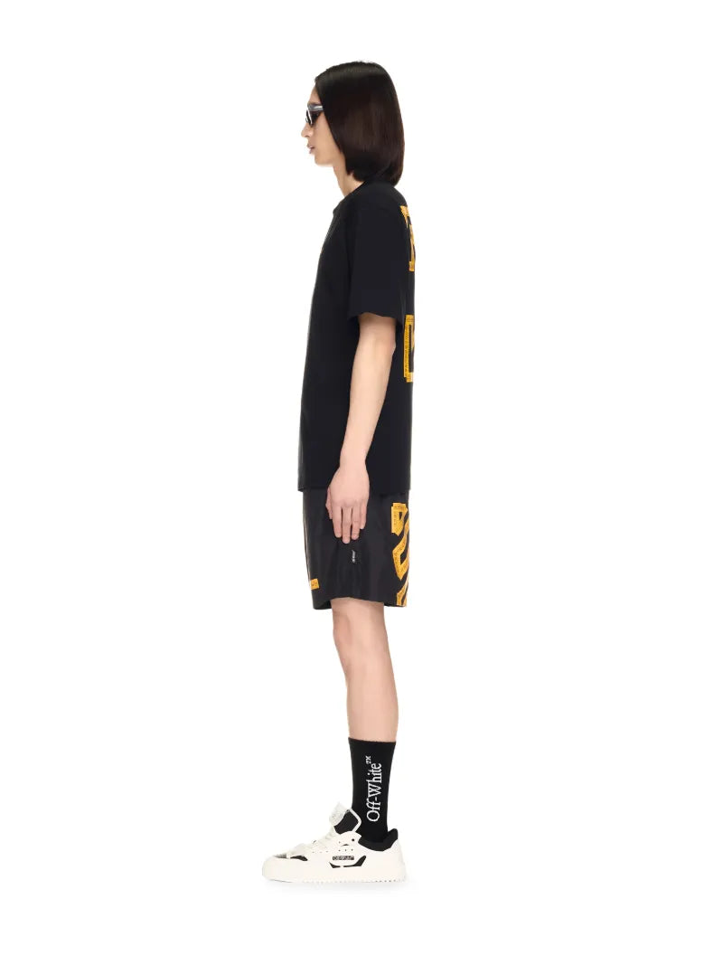 OFF WHITE Tape Arrow Skate S/S Tee BLACK OMAA120S25JER00D