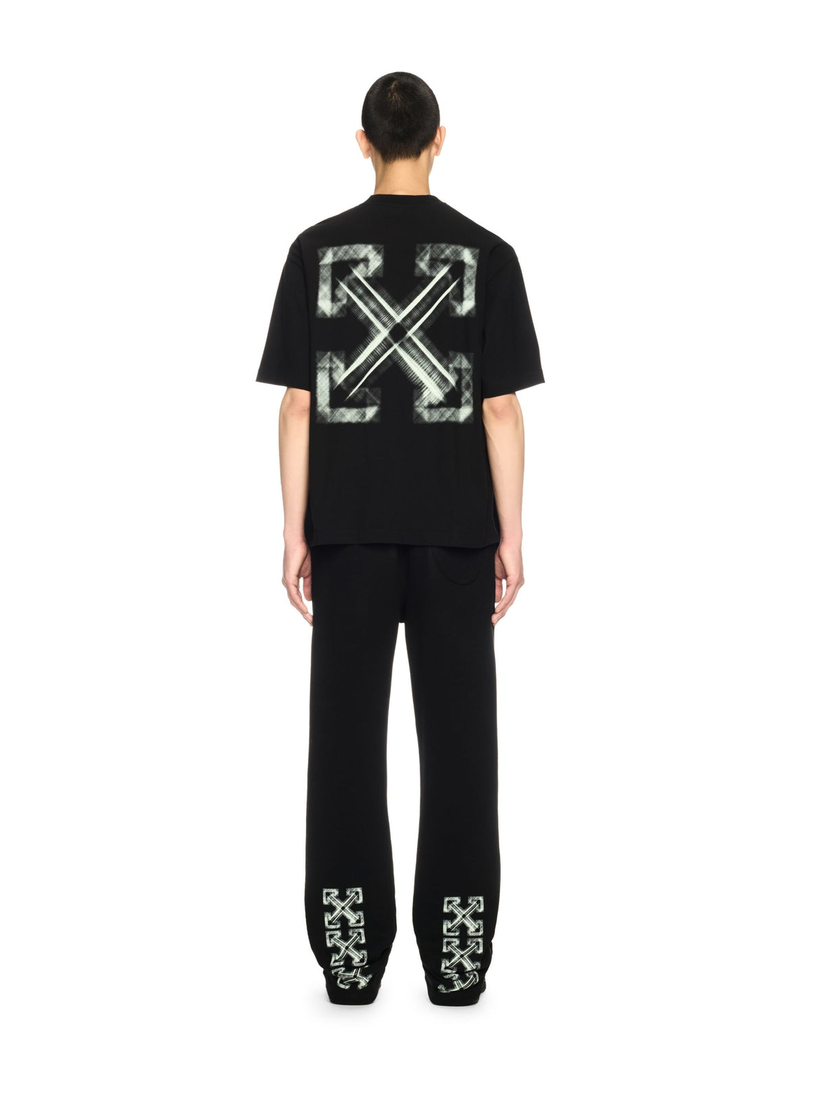 OFF WHITE VIBE ARROW SKATE S/S TEE BLACK OMAA120S25JER00F