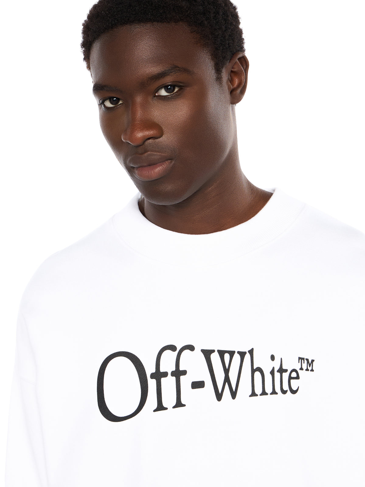 OFF WHITE Run Arrow Skate Crewneck Sweatshirt WHITE - BLACK OMBA054F25FLE005