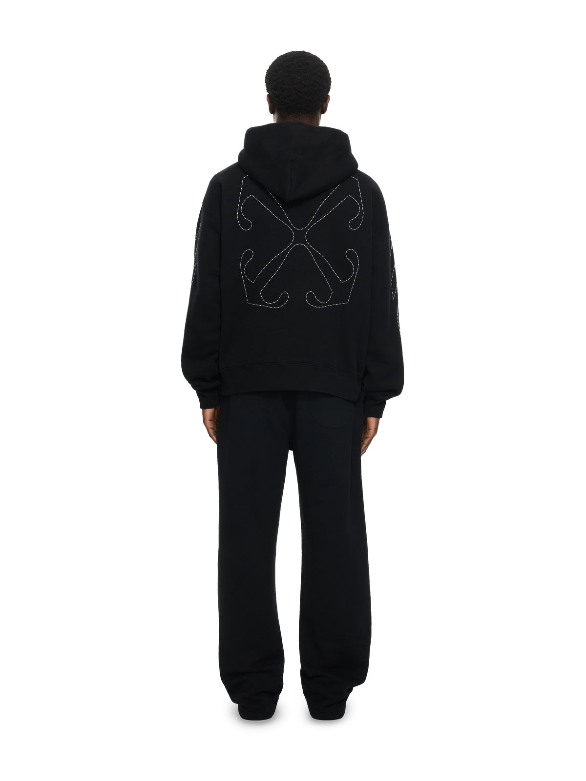 OFF WHITE STITCH ARR SKATE HOODIE  OMBB085C99FLE014