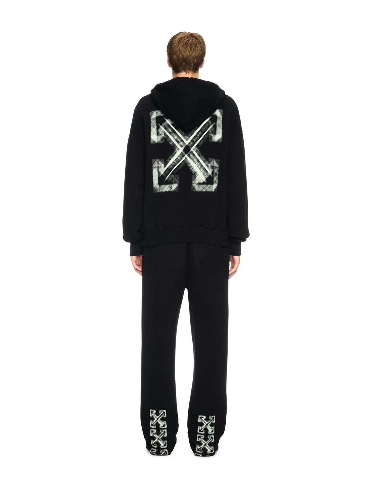 OFF WHITE Vibe Arrow Skate Hoodie BLACK OMBB085S25FLE00L
