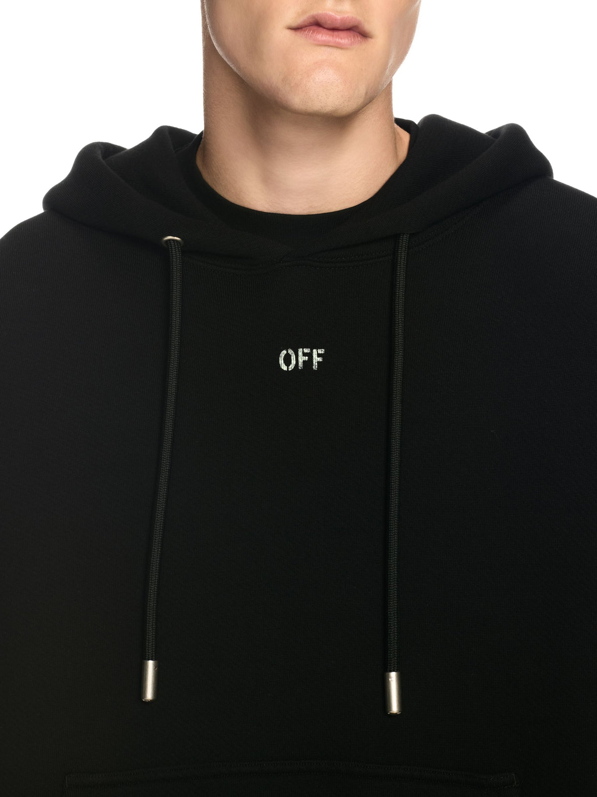 OFF WHITE Vibe Arrow Skate Hoodie BLACK OMBB085S25FLE00L
