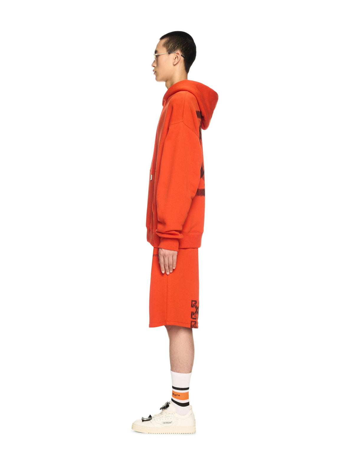 OFF WHITE Vibe Arrow Skate Hoodie ORANGE OMBB085S25FLE00L