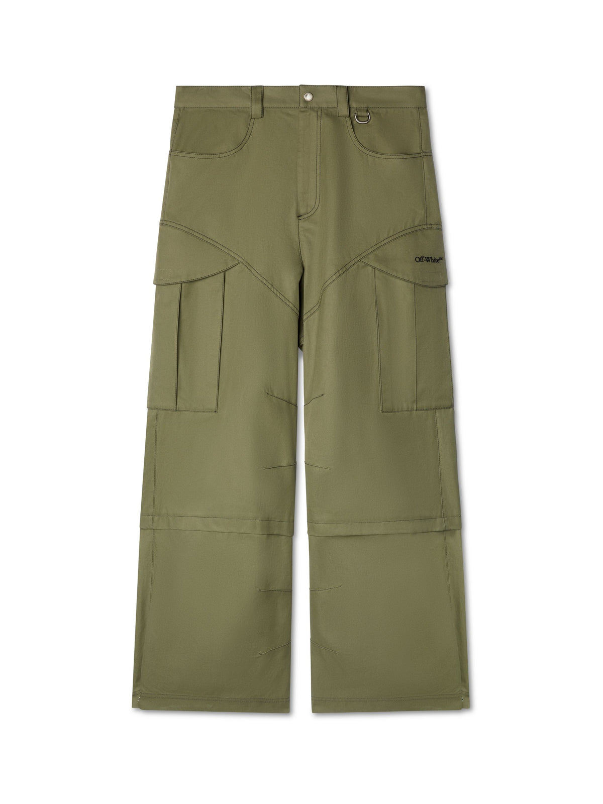 OFF WHITE Arr Cot Straight Cargo Pant GREEN OMCF042F24FAB001
