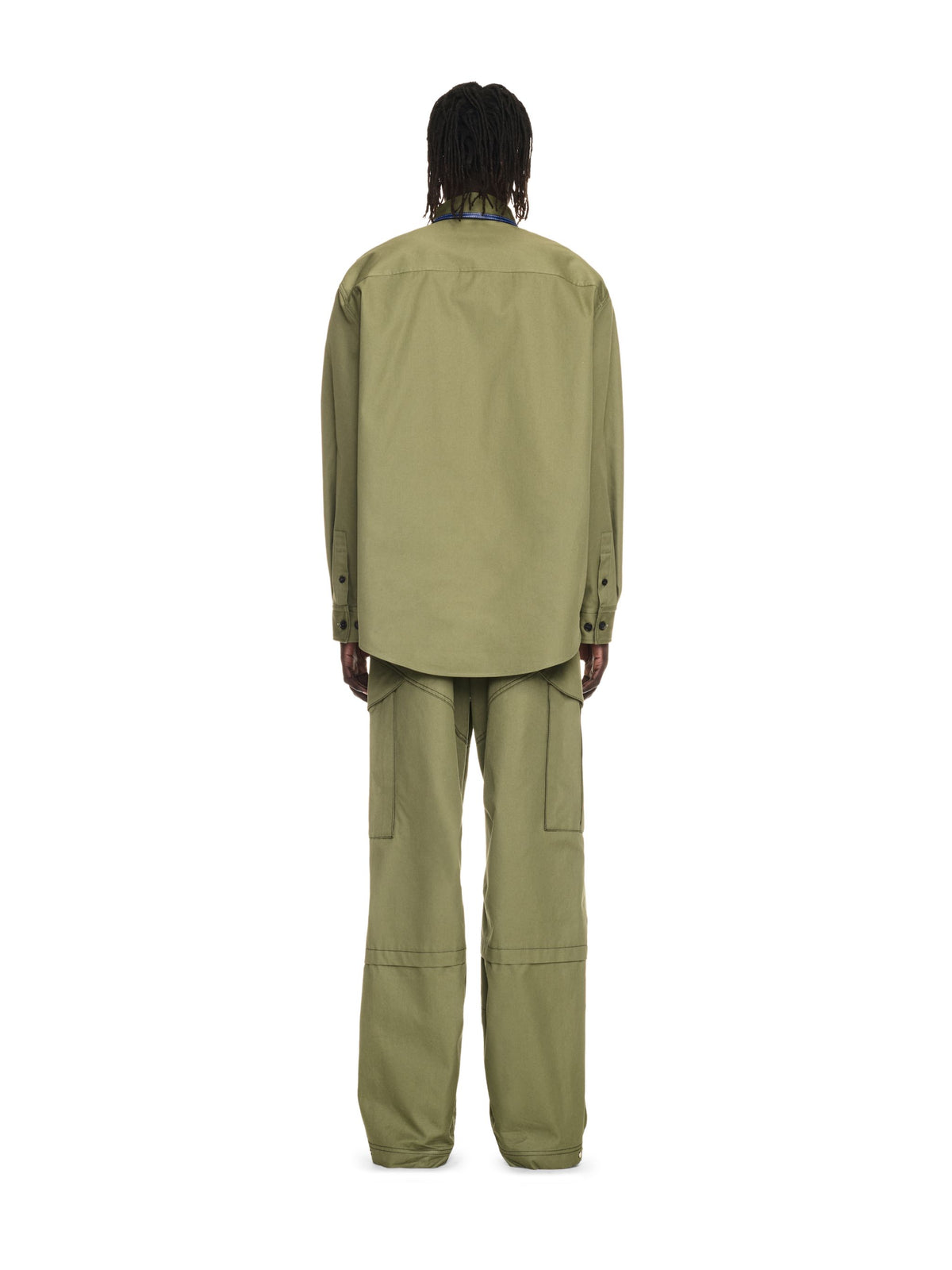 OFF WHITE Arr Cot Straight Cargo Pant GREEN OMCF042F24FAB001