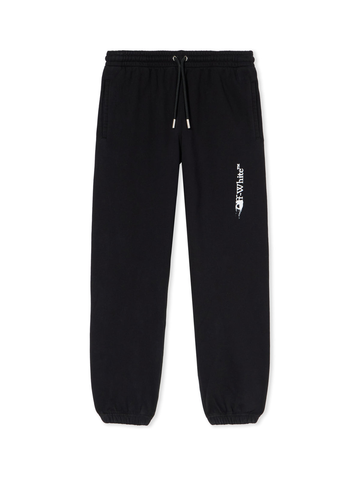 OFF WHITE Ink Arrow Cuffed Sweatpants BLACK - WHITE OMCH057F25FLE002