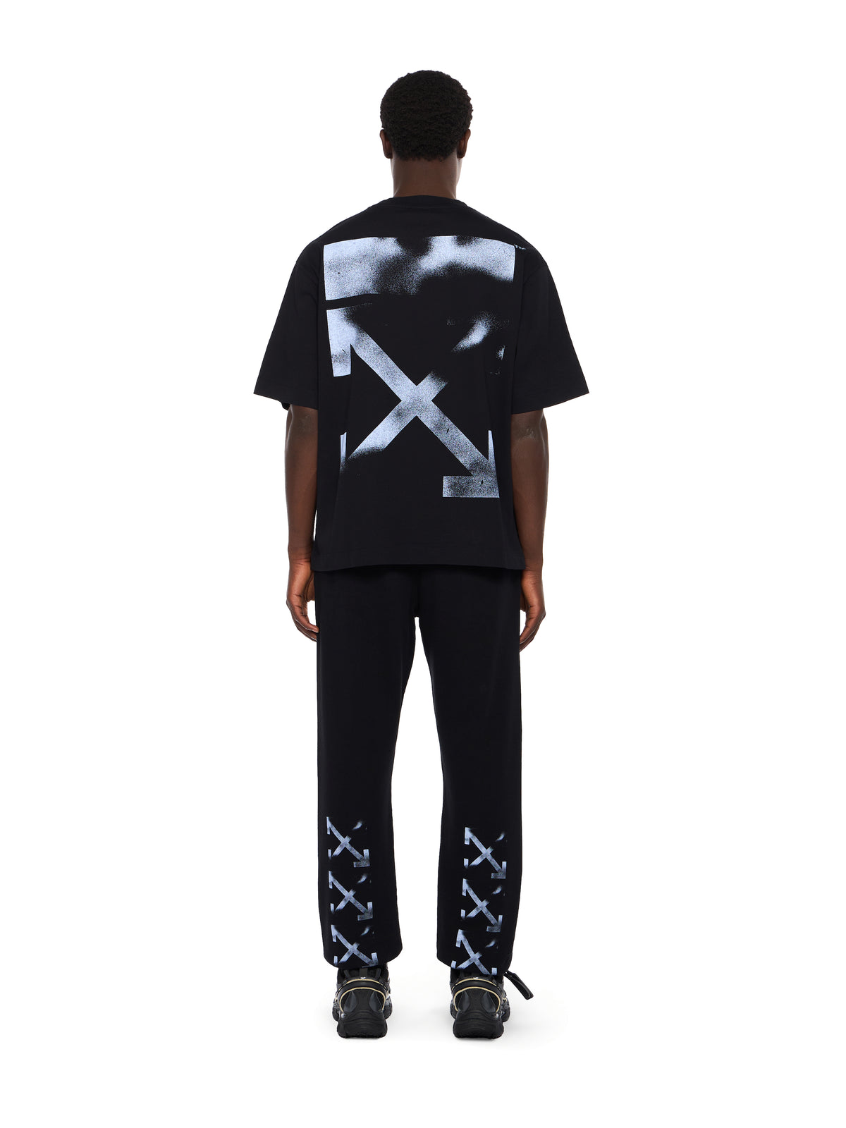 OFF WHITE Stencil Arrow Sweatpants BLACK - CLOUDY OMCH057F25FLE003